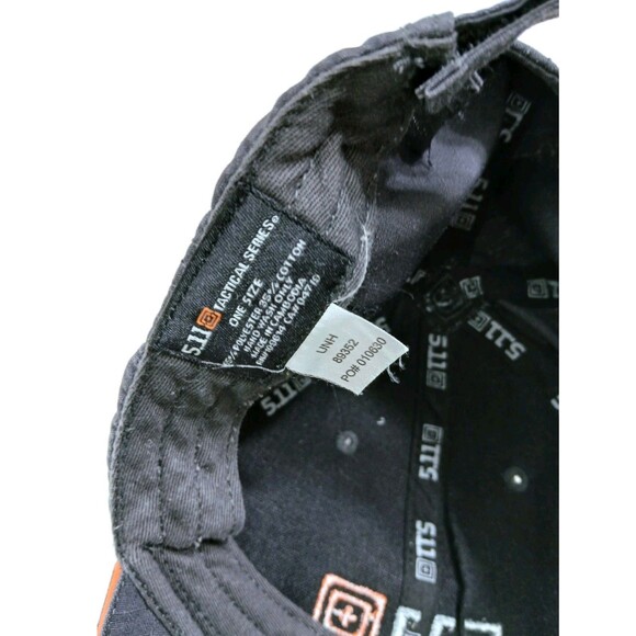 5.11 Tactical Strapback Hat Cap Gray Orange 2014 Adjustable Ripstop Be Ready - Picture 6 of 6